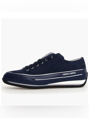 NWT Candice Cooper Janis Strip Sneaker in Navy